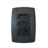 Kit 2 Conjunto 3 Tomadas Preta Monobloco 2p+t 20a 250v 4x2 - 2