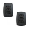 Kit 2 Conjunto 3 Tomadas Preta Monobloco 2p+t 20a 250v 4x2 - 1
