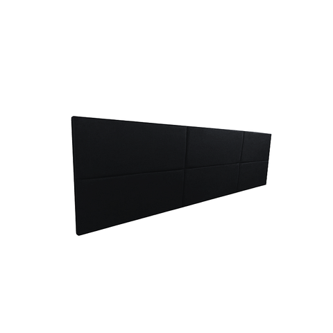 Cabeceira Estofada King 6 Blocos Não É Segredo Suede Amassado Preto 195x60
