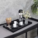 Ver imagem 2 de Bandeja Café Alças Bebidas Xícaras Bar Aparador Portátil Ambiente Escritório Recepção:bandeja Café a