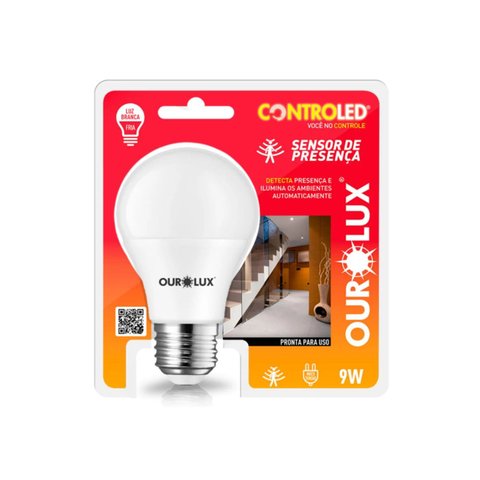 Lâmpada LED com Sensor de Presença IP65 Bivolt E27 – Ourolux