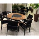 Ver imagem 2 de Jogo de Mesa 1,30m Zurick Madeira 4 Poltronas Corda Náutica Jantar Preto
