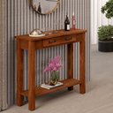 Ver imagem 1 de Aparador Buffet Sala de Estar 01 Gaveta 100cm W02 New Rústico Madeira Maciça Imbuia - Lyam Decor