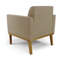 Ver imagem 7 de Poltrona Decorativa Isabella Pés Fixo em Madeira Castanho Suede Nude G19 - Gran Belo