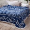 Colcha Casal Chenille Aristocrata Bruna Jolitex AZUL - 1