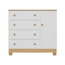 Ver imagem 7 de Cômoda Infantil 95cm 1 Porta e 4 Gavetas Allegra Multimóveis Mp4444 Madeirado/branco