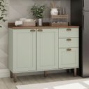 Ver imagem 7 de Cozinha Completa Modulada 100% MDF 4 Peças Iluminata Verde/Mint/Ébano Fosco