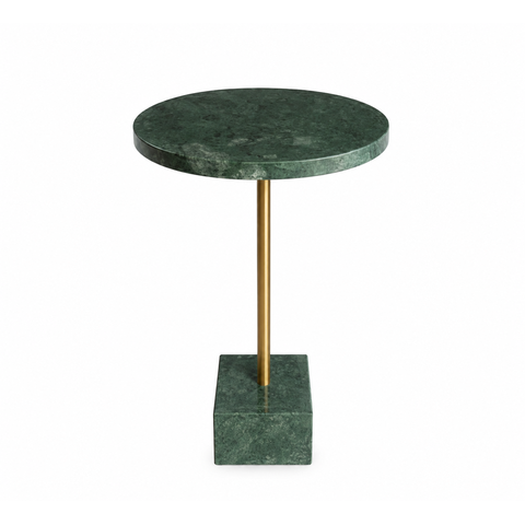 Mesa Lateral Apoio Mármore Verde Guatemala
