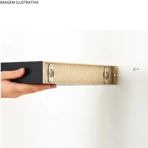 Suporte De Nicho Tipo Presilha Plano Com Furo Escareado Metálico Zinco Branco (Kit Com 50 Un) - 12