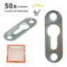 Suporte De Nicho Tipo Presilha Plano Com Furo Escareado Metálico Zinco Branco (Kit Com 50 Un) - 7