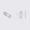 Ver imagem 3 de Suporte De Nicho Tipo Presilha Plano Com Furo Escareado Metálico Zinco Branco (Kit Com 50 Un)