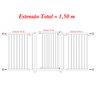 GRADE PORTÃO PET BEBÊ DIVISOR AMBIENTE 70 A 150 CM BRANCO - 5