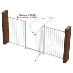 GRADE PORTÃO PET BEBÊ DIVISOR AMBIENTE 70 A 150 CM BRANCO - 2