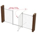 Ver imagem 2 de GRADE PORTÃO PET BEBÊ DIVISOR AMBIENTE 70 A 150 CM BRANCO