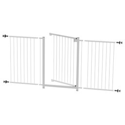 GRADE PORTÃO PET BEBÊ DIVISOR AMBIENTE 70 A 150 CM BRANCO - 3