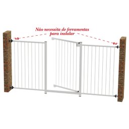 GRADE PORTÃO PET BEBÊ DIVISOR AMBIENTE 70 A 150 CM BRANCO - 4