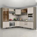 Ver imagem 2 de Cozinha Completa de Canto 10 Peças Connect Duna-Cristal com Balcão Forno de Embutir - Móveis Henn