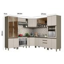 Ver imagem 5 de Cozinha Completa de Canto 10 Peças Connect Duna-Cristal com Balcão Forno de Embutir - Móveis Henn