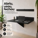 Ver imagem 5 de Mesa Suspensa Dobrável 80x50cm MDF 15mm - Pocket Preto