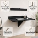 Ver imagem 4 de Mesa Suspensa Dobrável 80x50cm MDF 15mm - Pocket Preto