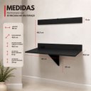 Ver imagem 3 de Mesa Suspensa Dobrável 80x50cm MDF 15mm - Pocket Preto