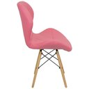 Ver imagem 4 de Kit 6 Cadeiras Charles Eames Eiffel Slim Wood Estofada - Rosa