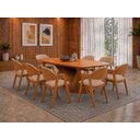 Ver imagem 1 de Sala de Jantar Maciça 8 Cadeiras 2,20m Dunnas Sala Nobre
