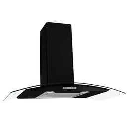Coifa Parede Vidro Curvo Black 6 Bocas 80cm 220v - Fogatti - 1