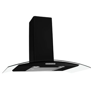 Coifa Parede Vidro Curvo Black 6 Bocas 80cm 220v - Fogatti