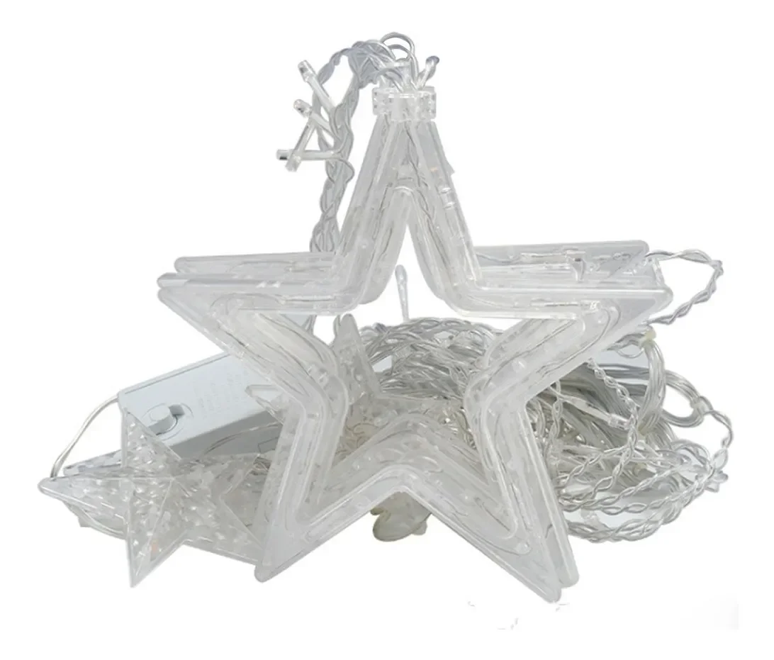 Pisca Pisca Cascata 138 Led Estrela Natal 110v 8 Funções - 3