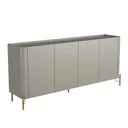 Ver imagem 2 de Buffet Mdf com Gaveta e Porta Lisa L180 X A81,5cm Grigio/dourado F831l