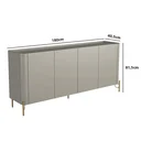 Ver imagem 4 de Buffet Mdf com Gaveta e Porta Lisa L180 X A81,5cm Grigio/dourado F831l
