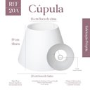 Ver imagem 2 de Cúpula Clássica para Abajur Luminária 19x16x28cm Tecido Algodão Soquete Nacional Ref 20a