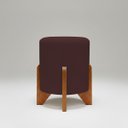 Ver imagem 2 de Puff Decorativo Eloah Suede Redondo Assento Extra para Sala Quarto Pufe com Pés de Madeira