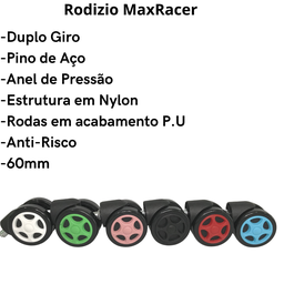 Kit 5 Rodízios P/ Cadeira Gamer Escritório - 2