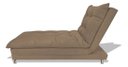 Ver imagem 4 de Sofa Cama Chaise Bicama Reclinavel Sala Lavinia Suede:Cappuccino/Suede