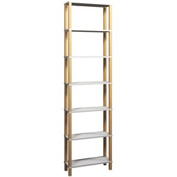 Estante 60x23x221 Branca C 6 Prat. 33cm - 1