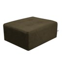 Ver imagem 4 de Puff para Sala Quadrado Decorativo Nero Marrom Escuro