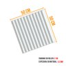 Kit com 30 Placas Ripada 3D Revestimento de Parede Branco 50x50cm - 4