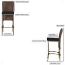 Ver imagem 5 de Kit 6 Banquetas Roma Alumínio Assento Tecido com Encosto Marrom Trama Original