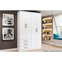 Ver imagem 1 de Guarda Roupa 4 Portas 4 Portas e 3 Gavetas Caju Da135 Branco - Henn