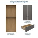 Ver imagem 3 de Módulo 70x180 2 Portas 3 Gavetas Frame CabeCasa MadeiraOriginals