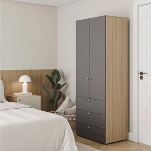 Módulo 70x180 2 Portas 3 Gavetas Frame Cabecasa madeiramadeira