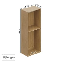 Módulo 70x180 2 Portas 3 Gavetas Frame Cabecasa madeiramadeira - 4