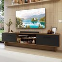 Ver imagem 1 de Rack para Tv até 80 Polegadas 218 Cm 2 Portas Rustic/preto Agata Madesa