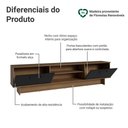 Ver imagem 4 de Rack para Tv até 80 Polegadas 218 Cm 2 Portas Rustic/preto Agata Madesa