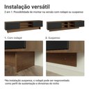 Ver imagem 6 de Rack para Tv até 80 Polegadas 218 Cm 2 Portas Rustic/preto Agata Madesa