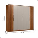 Ver imagem 2 de Guarda Roupa Casal Gael 6 Portas de Bater 6 Gavetas MDP Nogueira Touch-Nude Prime Tx Demóbile