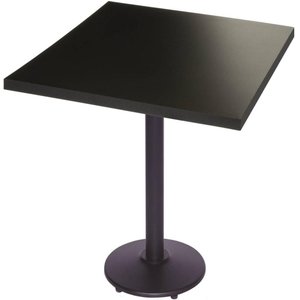 Mesa Luisiana 70 Cm Tampo Preto Quadrado Base Ferro Pintado Preto - 39415