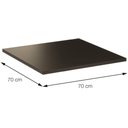 Ver imagem 3 de Mesa Luisiana 70 Cm Tampo Preto Quadrado Base Ferro Pintado Preto - 39415